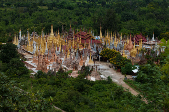 Cluster of glittering Pagodas
