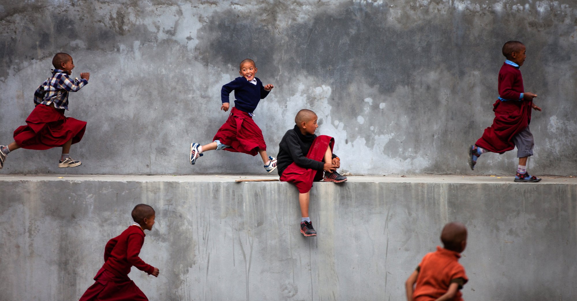 Child Monks Playing 